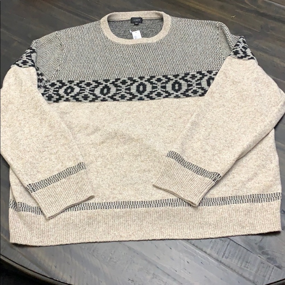 Men’s J.Crew Merino Wool Jacquard Crewneck Sweater